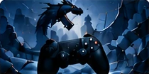 Dragon above a game controller