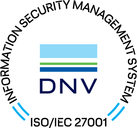 DNV ISO/IEC 27001 certification mark
